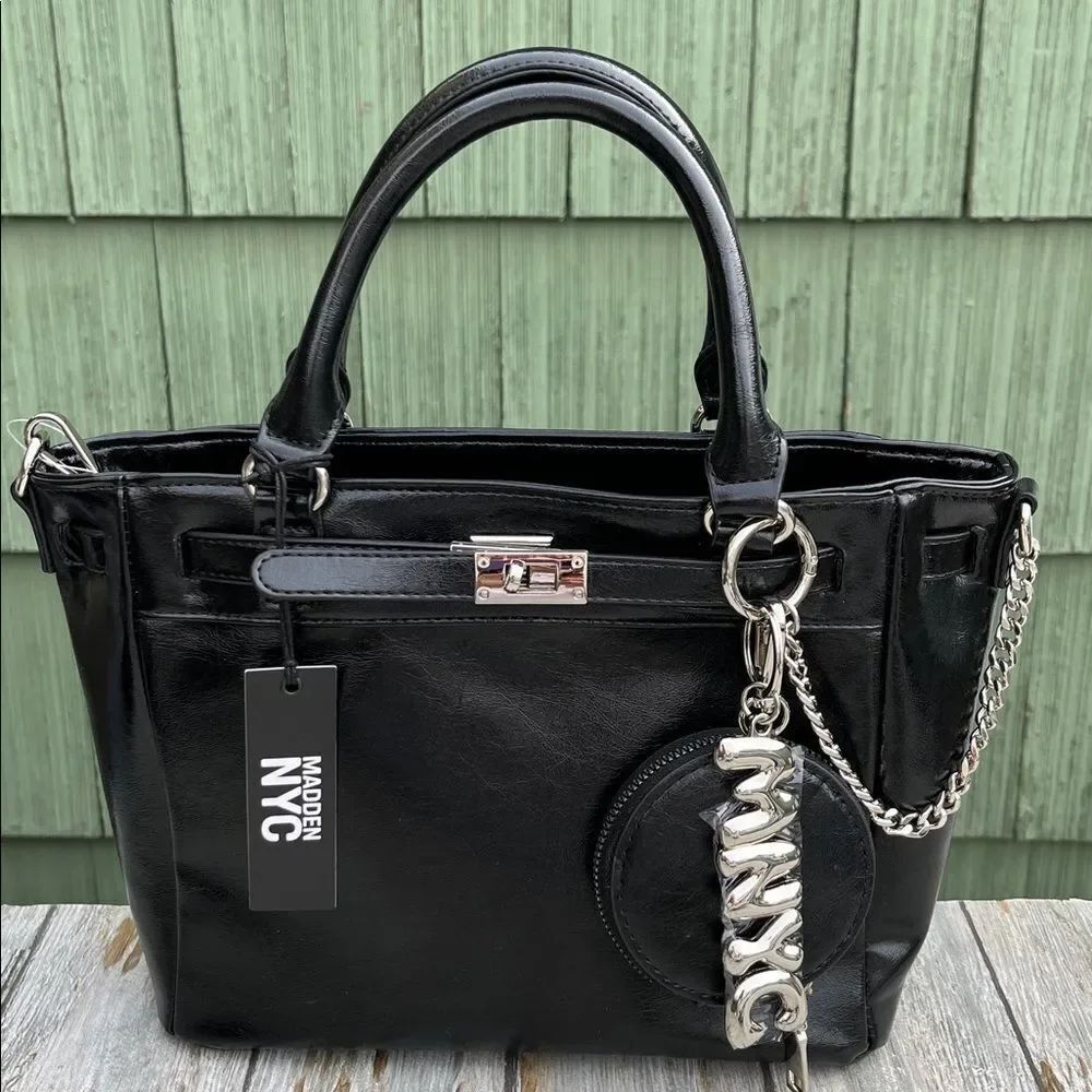 Women's Top Handle Satchel Handbag Purse Black